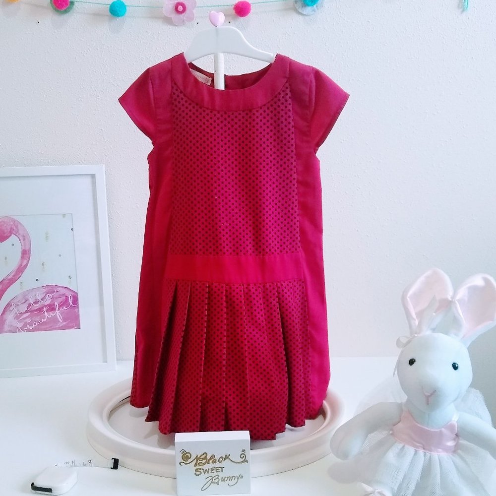 DOWNEAST GIRL PINK POLKA DOT DRESS SIZE 4